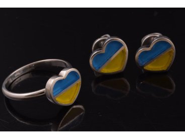 Срібний гарнітур "Украіна" - Фото Срібний гарнітур "Украіна" - Купити