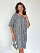 Зручна oversize сукня на кожен день INNOE 270578-1 Темно-сірий - Купити