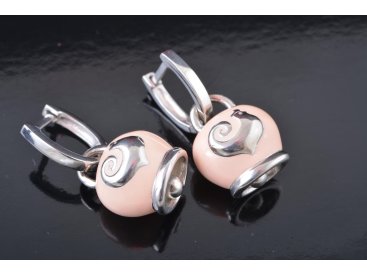 Сережки з емаллю у стилі Chantecler, срібло - Купити