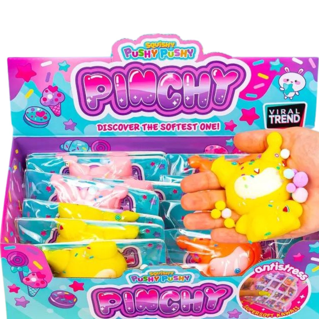 Антистрес Веселка з присипкою 9 см