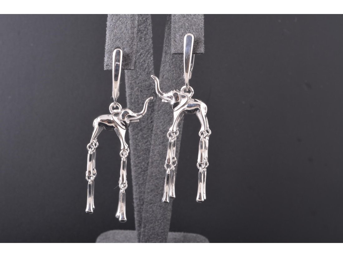 Сережки &quot;Слони Сальвадора Далі&quot; з автографом художника. Ручна авторська робота