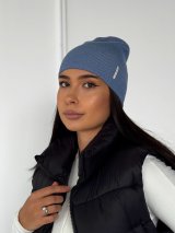 Жіноча шапка з відворотом – комфорт і стиль INNOE 950251-1 Джинс - Купити