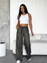 Теплі штани палаццо INNOE 300031-1 Сірий срібло