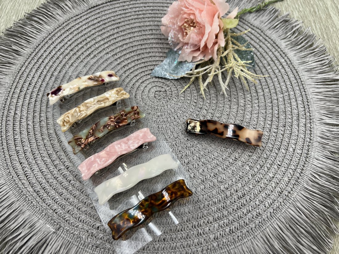 Заколка автоматична. Французький пластик. 6.5см - Купити