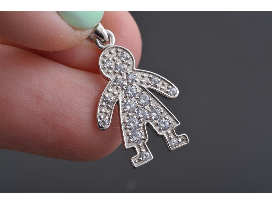 Підвіс «Печивко-хлопчик» із камінням - Багира