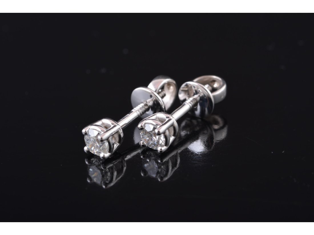 Сережки із діамантами на закрутках - Багира