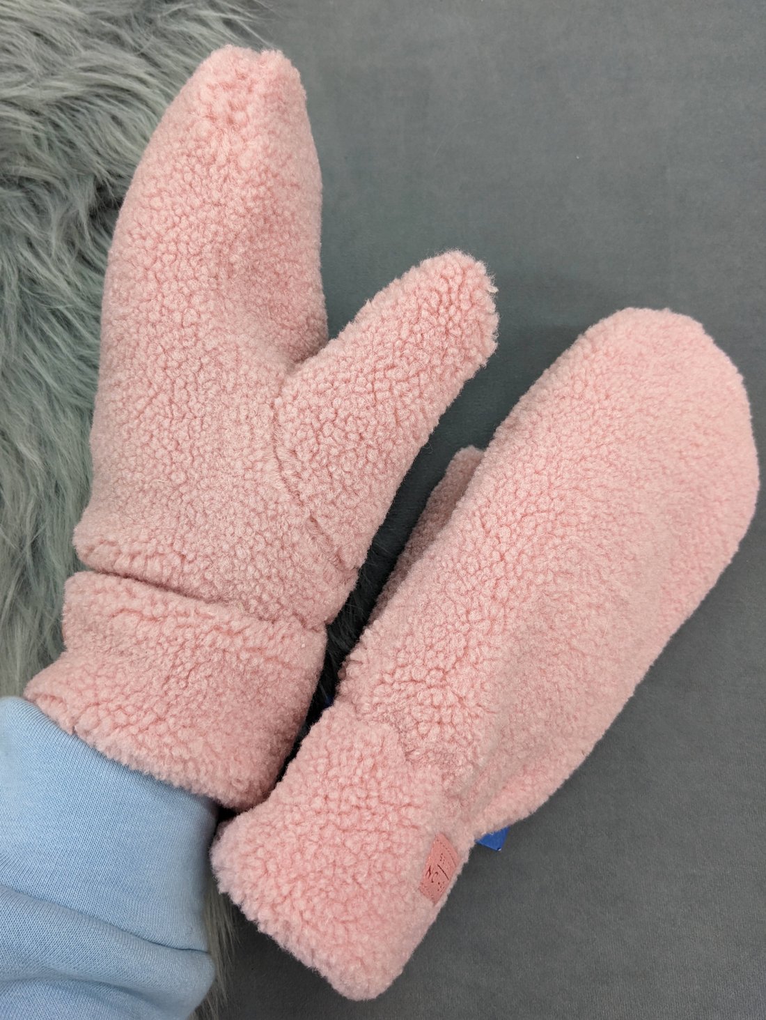 Теплі рукавиці в стилі тедді — легкість і максимальний затишок INNOE 85005-3 Рожевий