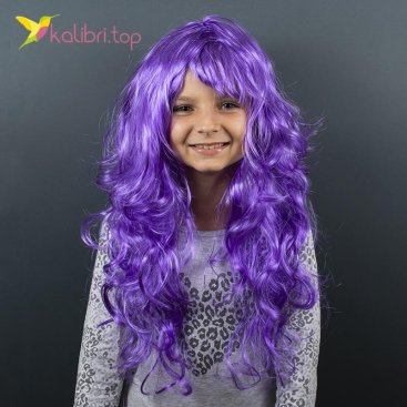 Карнавальный парик Фиолетовый оптом фото 01