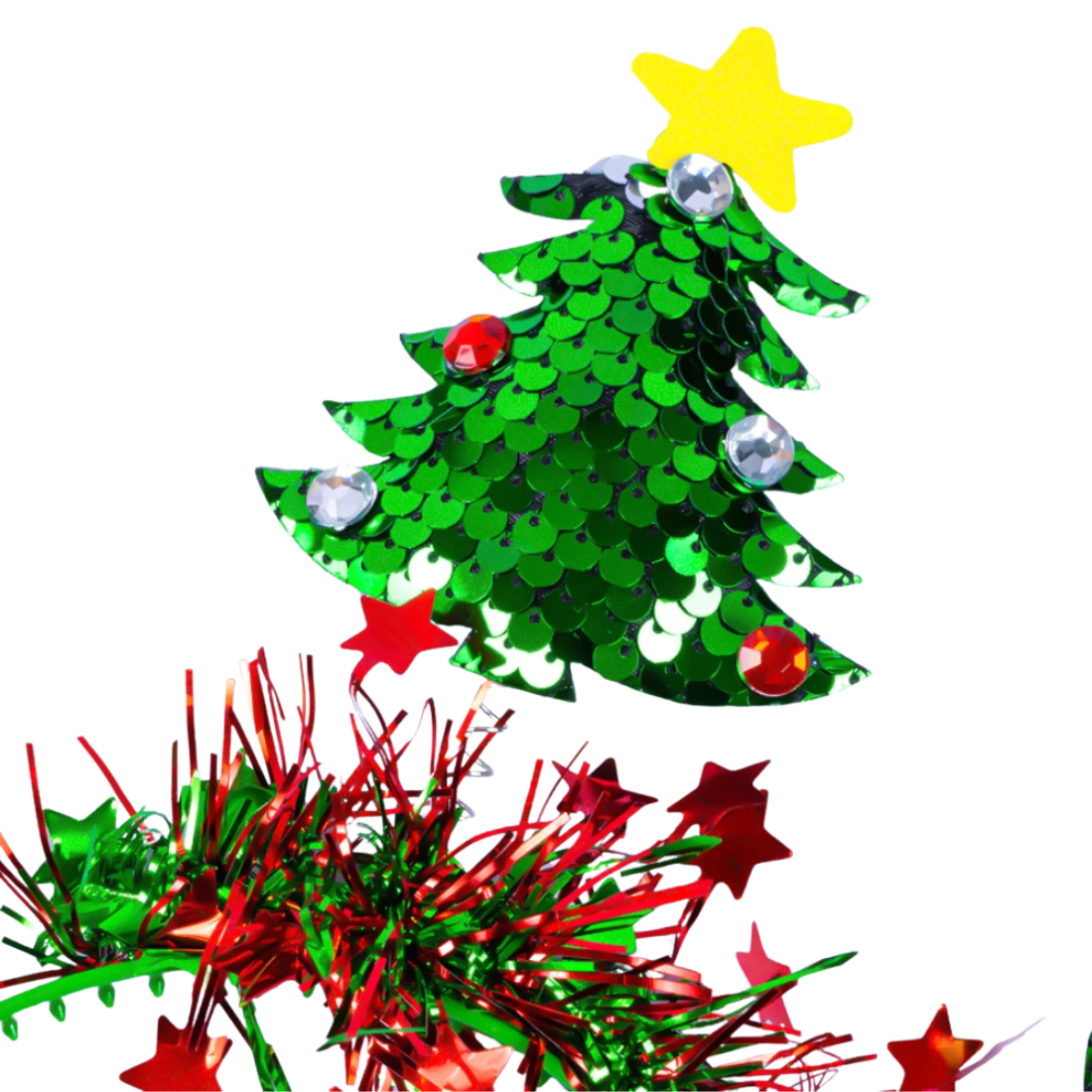 Новорічні обручі ялинки зі зірками 24 см - Pobut