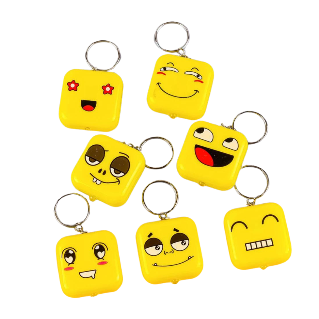 Брелоки пластикові Смайли Ліхтарики 12 штук