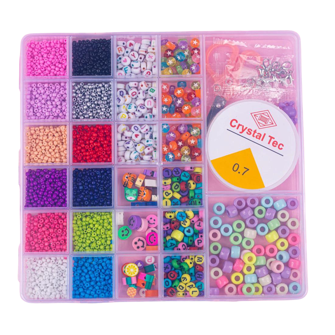 Набір бісеру для плетіння браслетів Цукорок 19 см