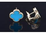 Сережки у стилі Van Cleef, бірюза - Багира