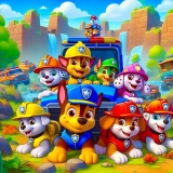 Алмазна мозаїка собачки з мультика 30*40 см