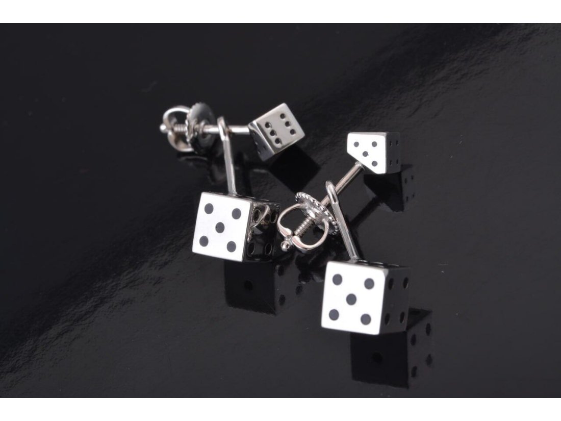 Сережки "Кубики" - Фото1 Сережки "Кубики"