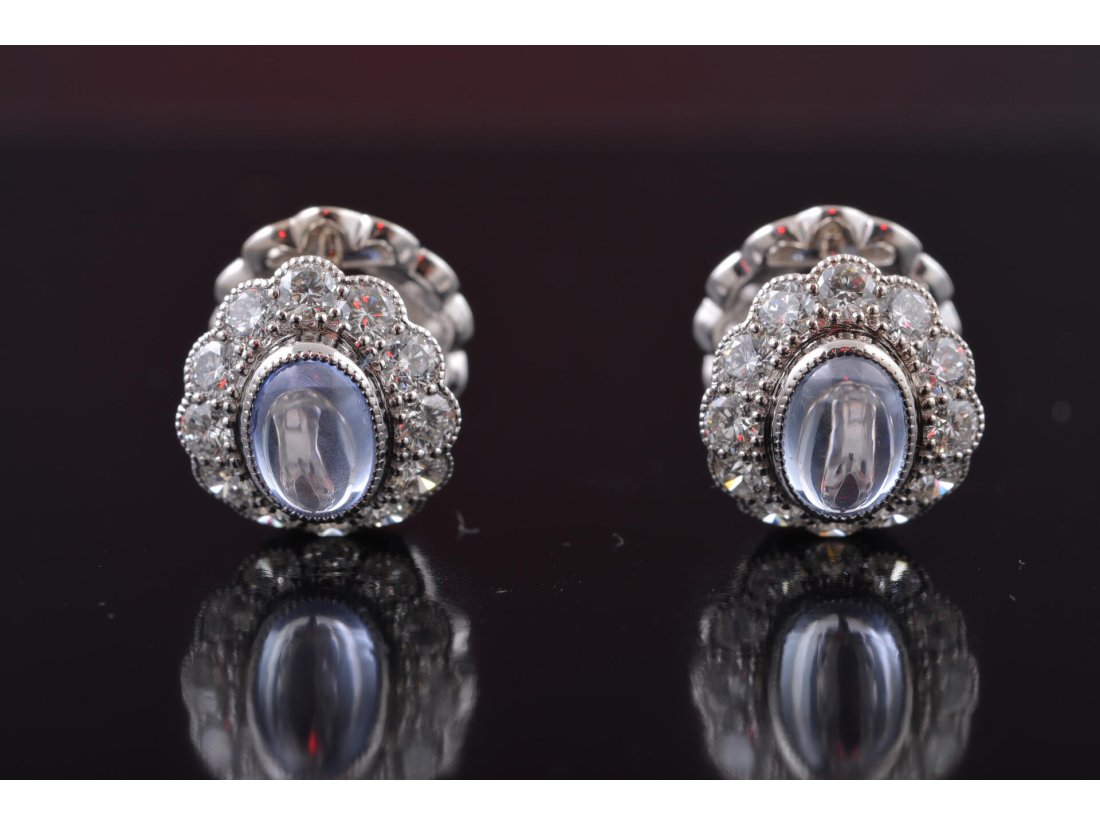 Сережки із топазами та діамантами - Багира