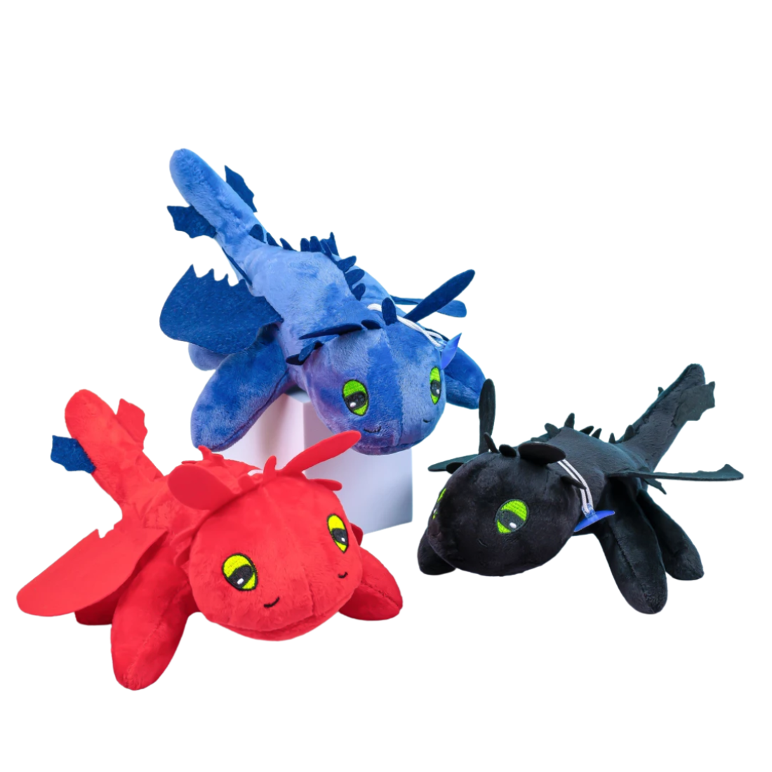 М'яка іграшка Дракони Триколірні 29 см