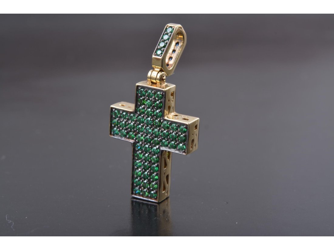 Хрестик "Кубик" у камінні