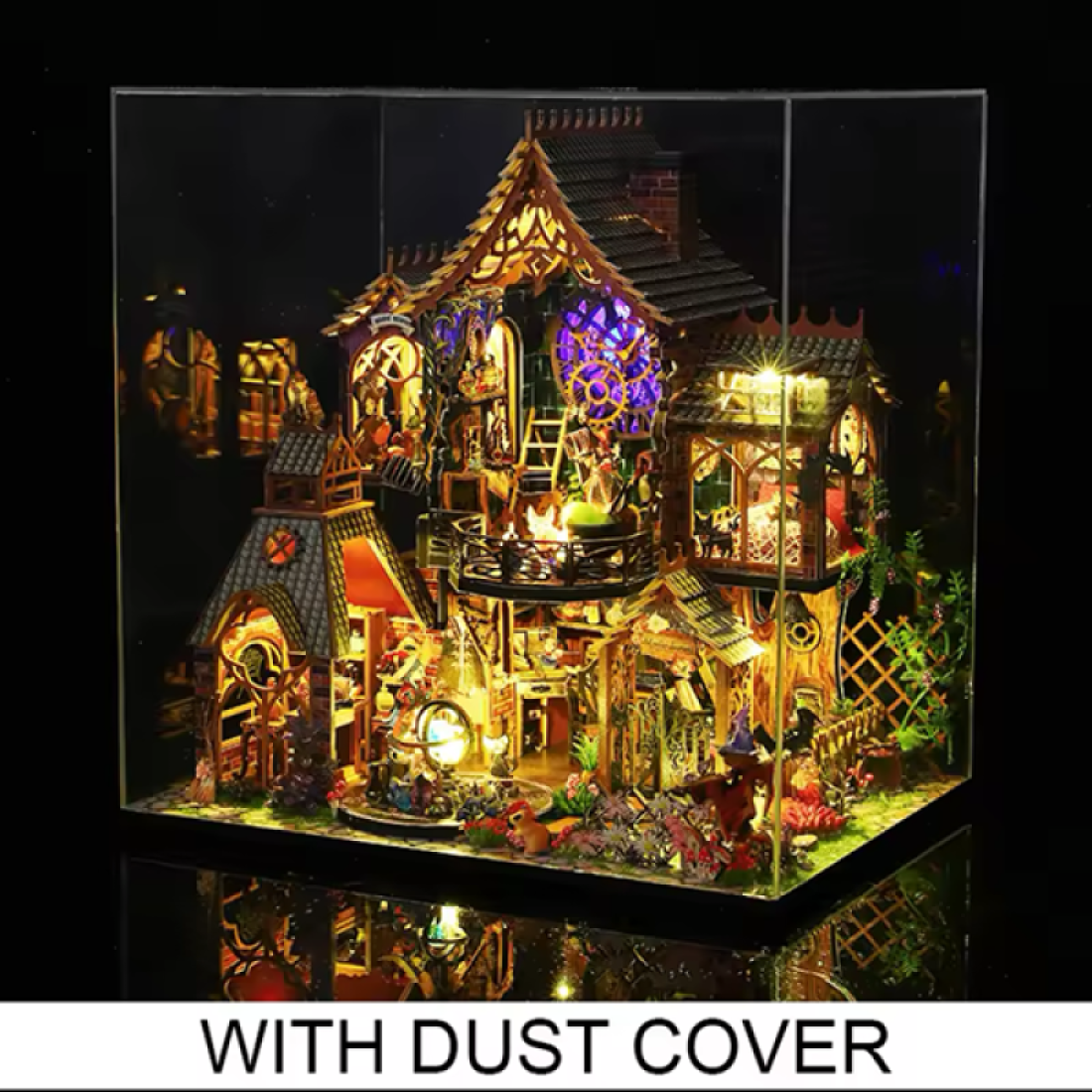 3D Румбокс Чарівний ліс DIY Dollhouse + Пилозахисний купол - Купити