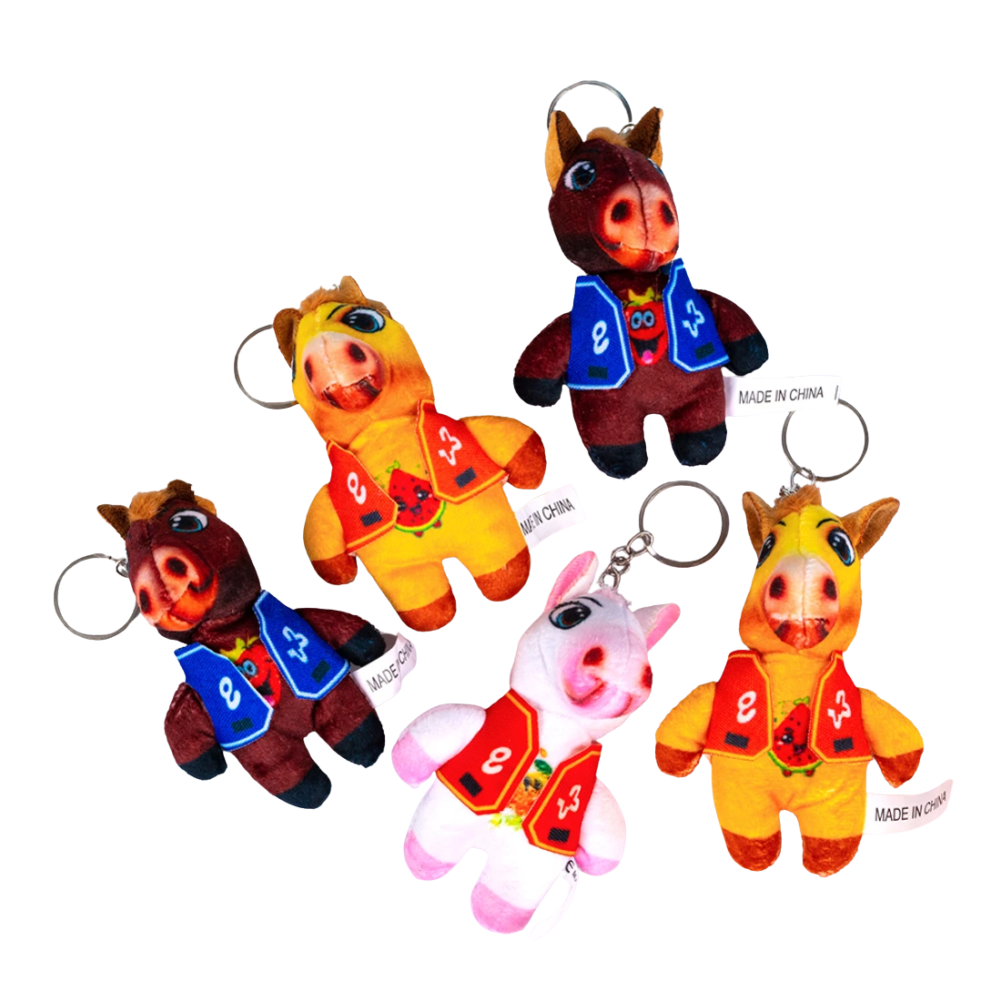 М'яка іграшка-брелок Конячки в жилеті 10 см