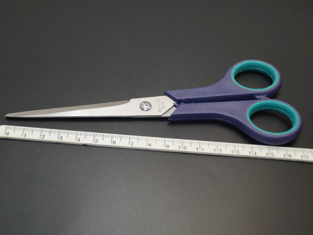 Ножиці зелена ручка №6 - Кристалік