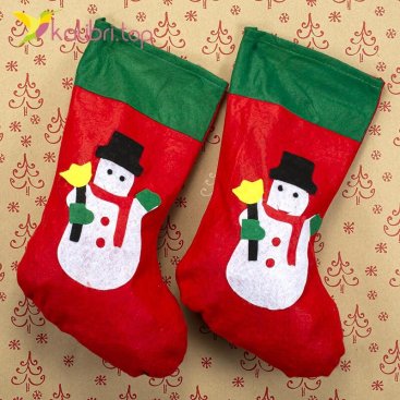 Шкарпетки для подарунків великий Сніговик оптом фото 01