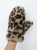 Зимові рукавиці з штучного хутра з принтом леопард INNOE 85005-4 Леопардовий - Innoe