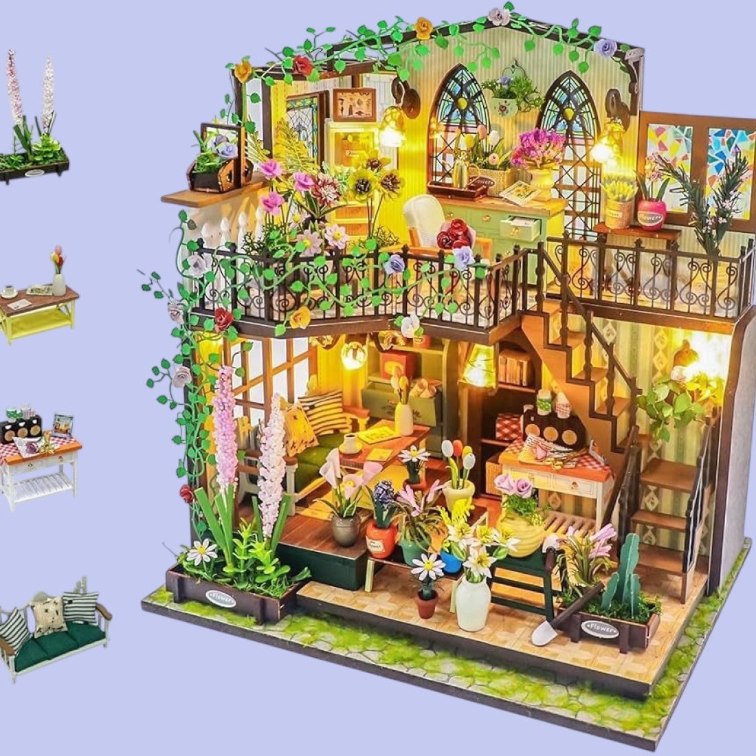 Румбокс цветочный домик Дарси оптом, фото 6003