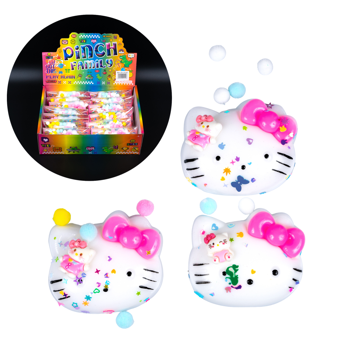 Антистрес Кішечка з бантиком 7 см