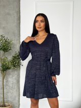 Сукня з люрексом INNOE 270588-2 Темно-синій