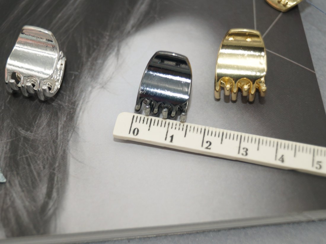 Металеві краби для волосся. 1.5 см. - Кристалік