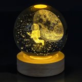 Нічник скляна куля Космонавт у Космосі 8 см
