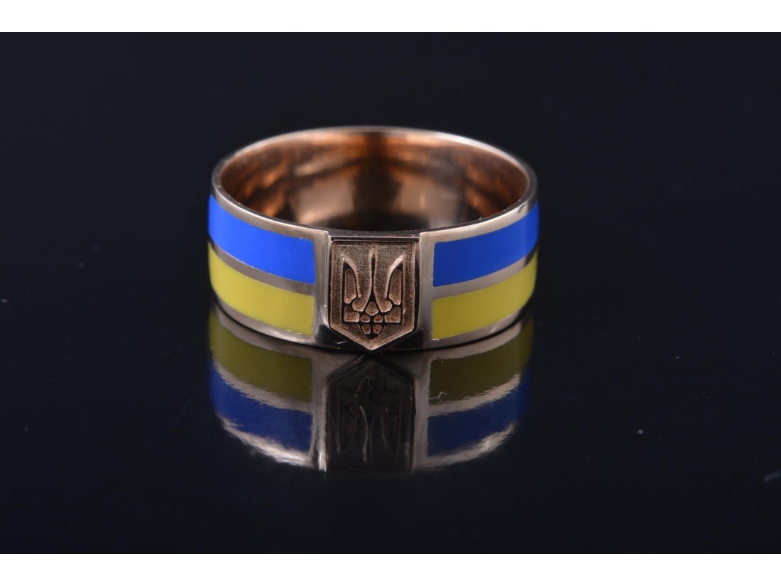 Каблучка &quot;Україна&quot; з емаллю