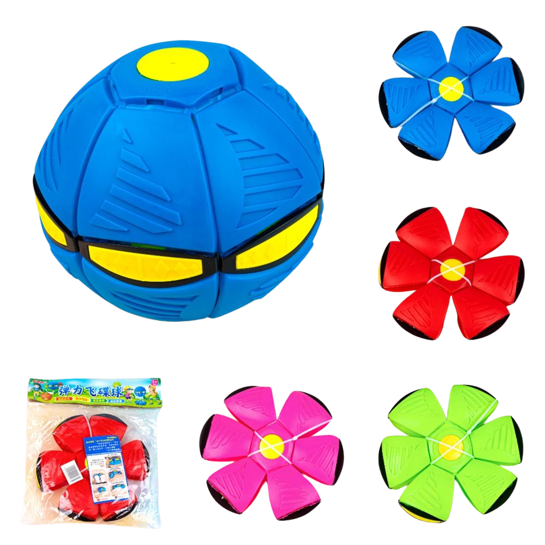 Складаний літаючий м'яч НЛО, що світиться 15-23 см