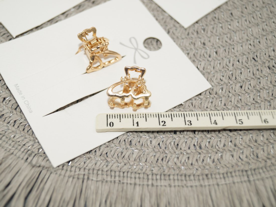 Металеві краби для волосся. 1.5 см. - Кристалік