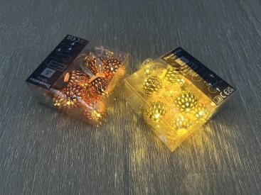 Гірлянда світлодіодна на батарейках жовта/поморанчева - Купити