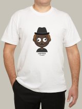 Чоловіча футболка, біла з принтом аватара Hopper 048 - Футболки з принтами - Hopper