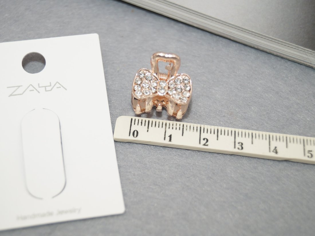 Металеві краби для волосся. &quot;ZAYA&quot; 1.5 см. - Кристалік