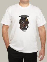 Чоловіча футболка, біла з принтом аватара Hopper 054 - Футболки з принтами - Hopper