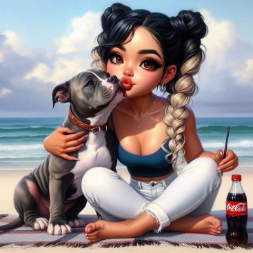 Девочка с щенком 30х40 оптом, фото 2131