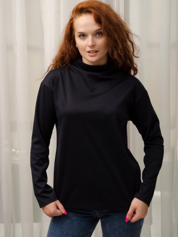 Стильний та практичний жіночий трикртажний гольф 230208-22 - Купити