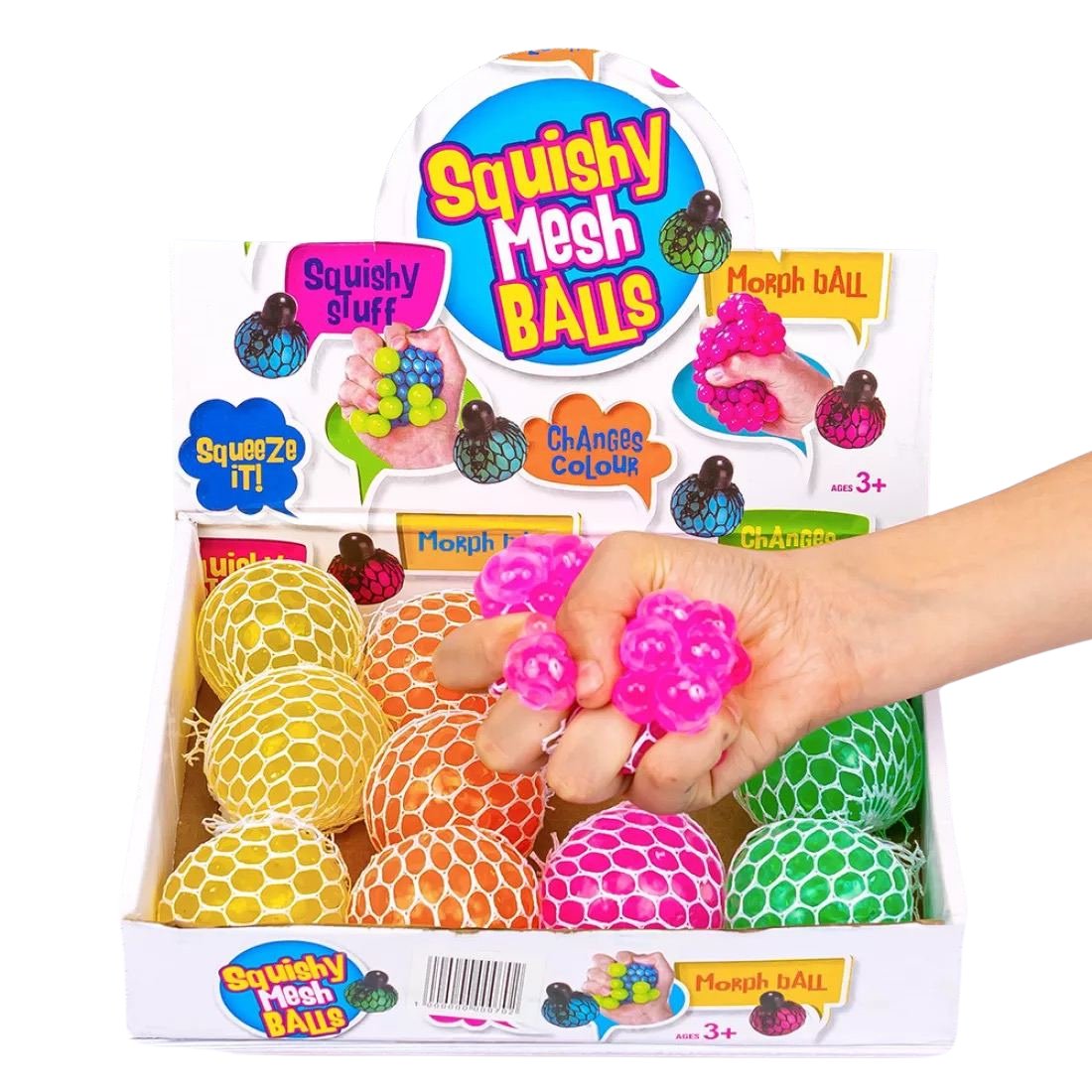 Антистрес мізки у білій сітці 6 см - Pobut