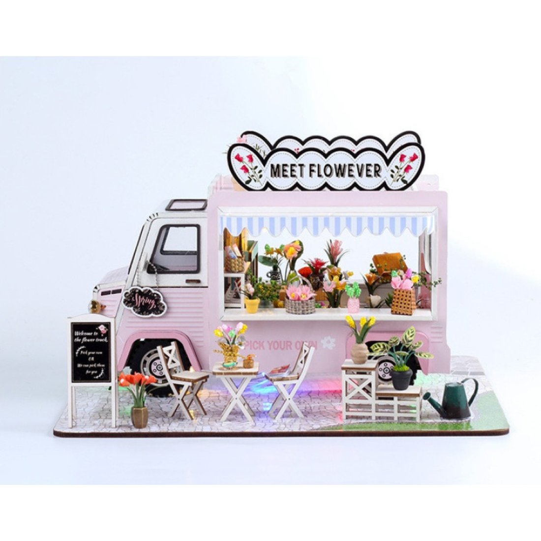 Румбокс Квіткова машинка конструктор Meet Flower Car + купол - Pobut