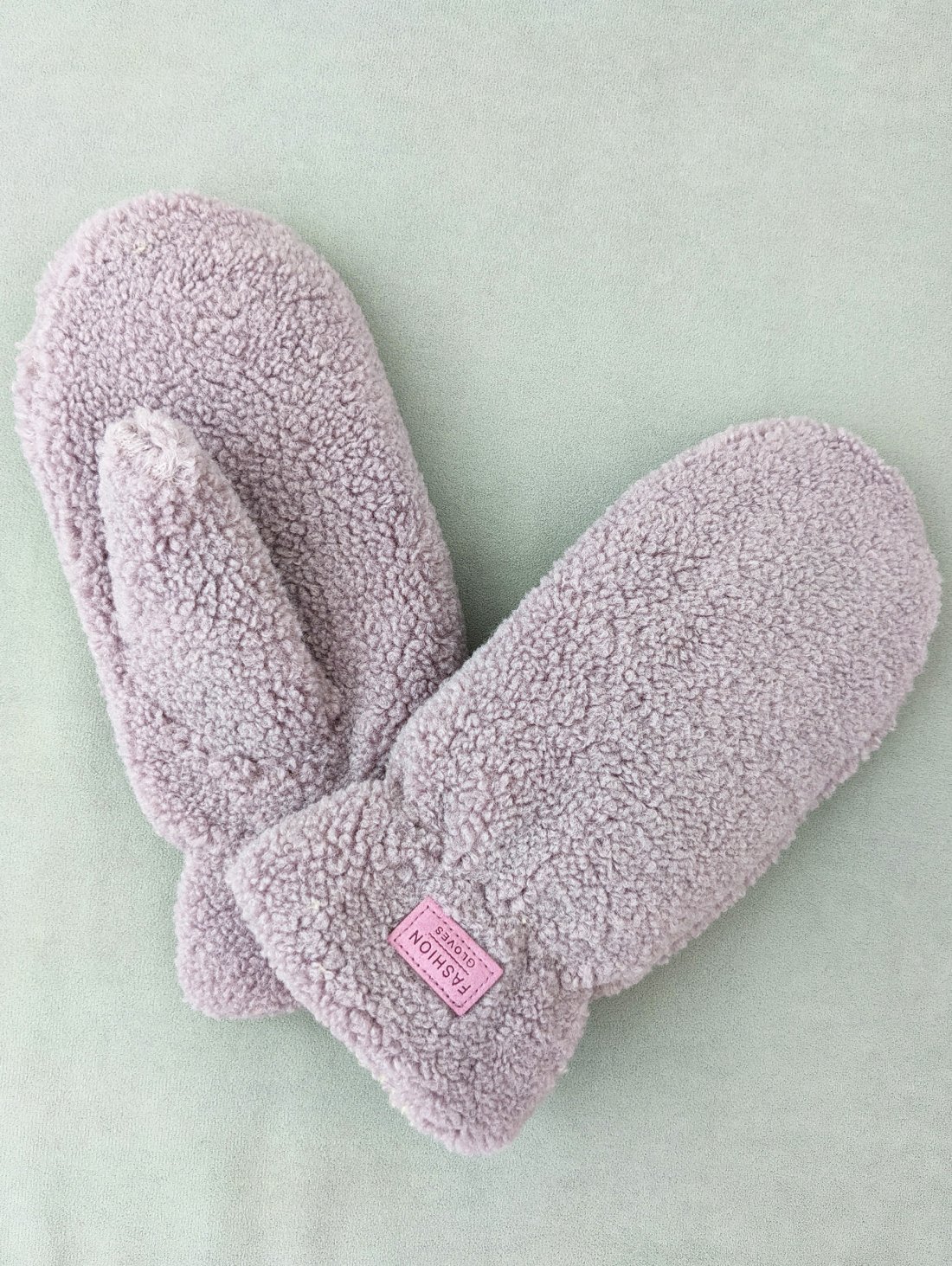 Теплі м’які рукавиці з плюшевої тканини INNOE 85005-3 Лавандовий