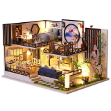 3D Румбокс Вілла в японському стилі DIY Dollhouse + пилозахисний купол