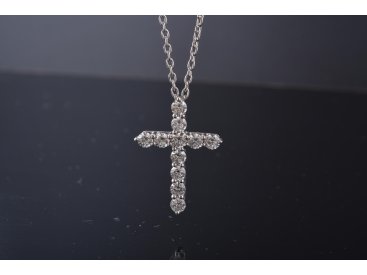 Кольє з хрестиком із діамантами у стилі Tiffany & Co - Купити