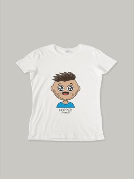 Чоловіча футболка, біла з принтом аватара Hopper 026 - Купити
