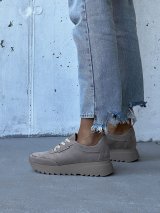 Жіночі замшеві кросівки casual style INNOE 777524 Капучино