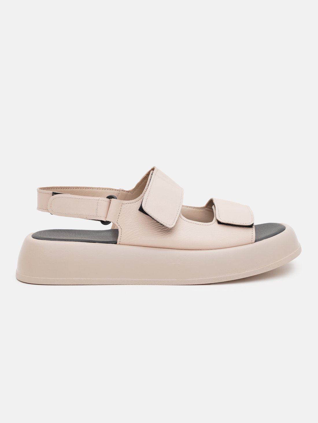 Шкіряні босоніжки у базовому бежевому кольорі INNOE 777556-3 Бежевий