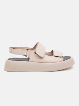 Шкіряні босоніжки у базовому бежевому кольорі INNOE 777556-3 Бежевий