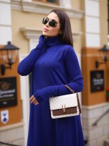 Легка довга сукня-трапеція 270384-8 синій - Купити